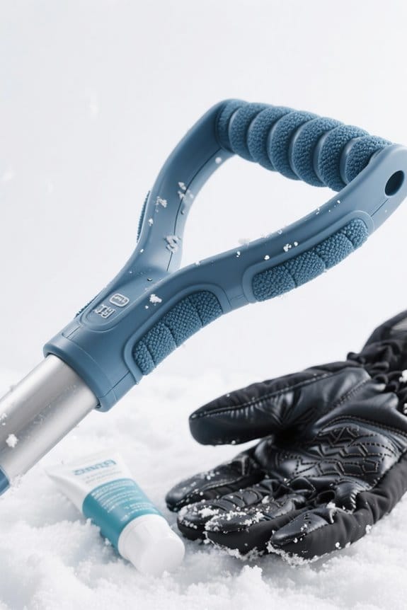 minimize strain while shoveling