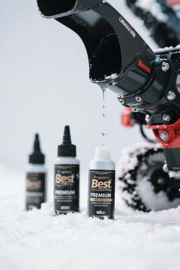 snow blower chute lubricant considerations